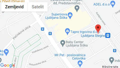 Zemljevid lokacije Japan Piano Center v Ljubljani