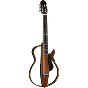 Custom wooden electric guitar with a circular open-frame body and a long neck.