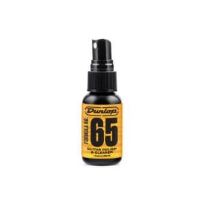 Dunlop Formula 65 guitar polish & cleaner spray bottle with orange label.